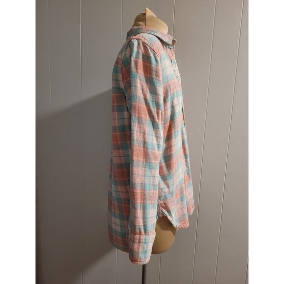J. Crew - Women's Plaid Pink Flannel Shirt Size Small - Picture 5 of 9